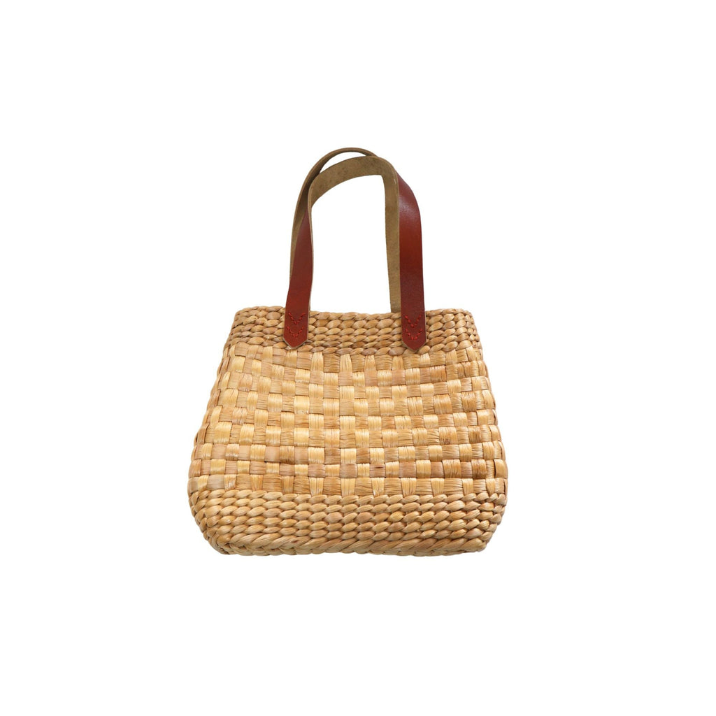 Handmade Water Hyacinth Bag N1 25×9×19 cm – natural woven shoulder tote by eQueen Handicraft