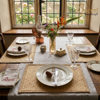 Set of 4 Rectangle Seagrass Placemat – Handwoven Natural Table Mat