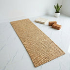 Water Hyacinth Yoga Mat – Extra Thick Meditation & Pilates Floor Mat, Handwoven Natural Yoga Rug for Women, Non-Slip Boho Exercise Mat, 78.7 x 23.6 x 0.6 Inches