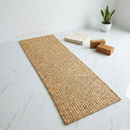 Water Hyacinth Yoga Mat 78.7×23.6 inches – handwoven natural exercise mat by eQueen Handicraft