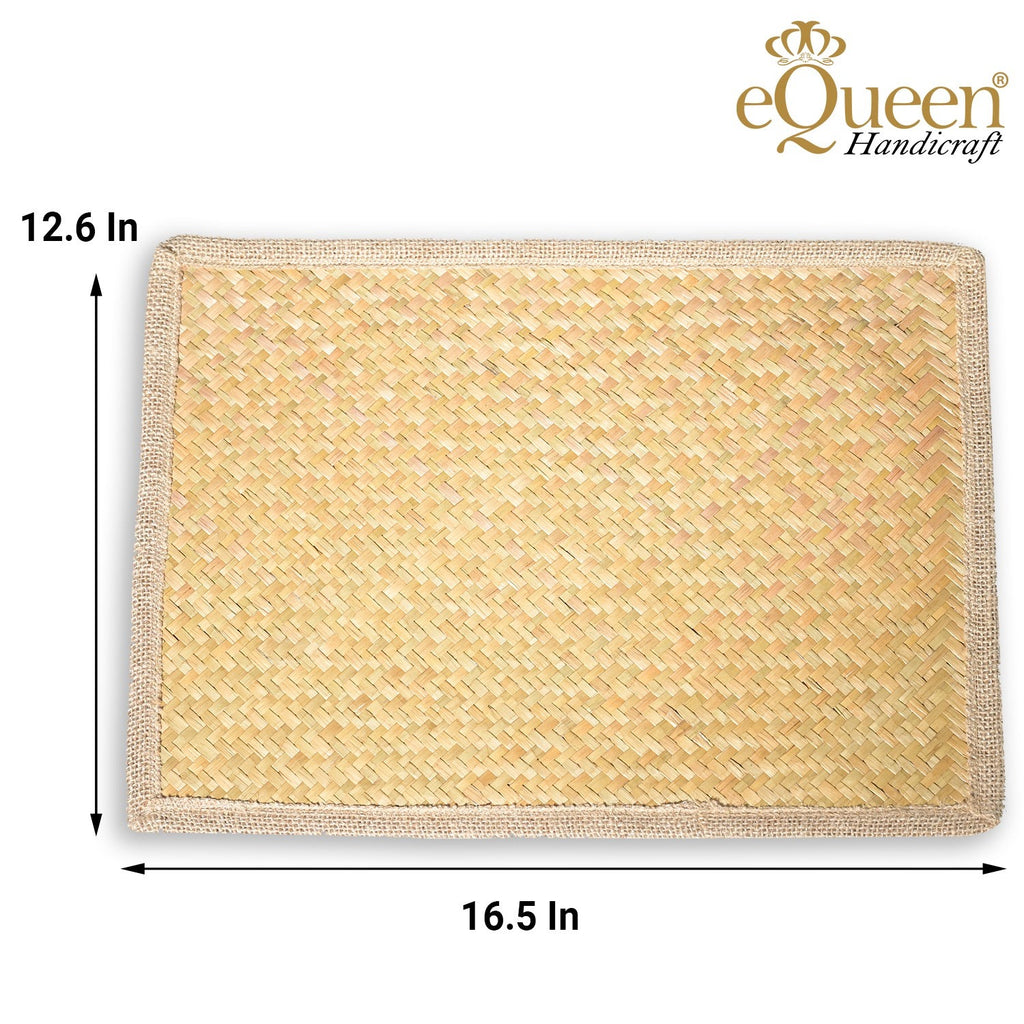 Seagrass rectangular placemats set styled in boho British dining room – eQueen Handicraft