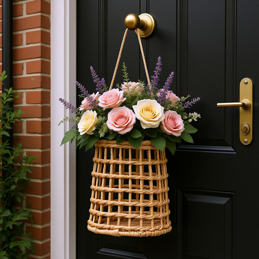 Water Hyacinth Hanging Basket – Handwoven Rustic Wall Decor