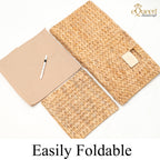 Set of 2 Foldable Water Hyacinth Storage Baskets (11.8 x 11.8 x 11.8 inch) – Handwoven Natural Cube Organizers