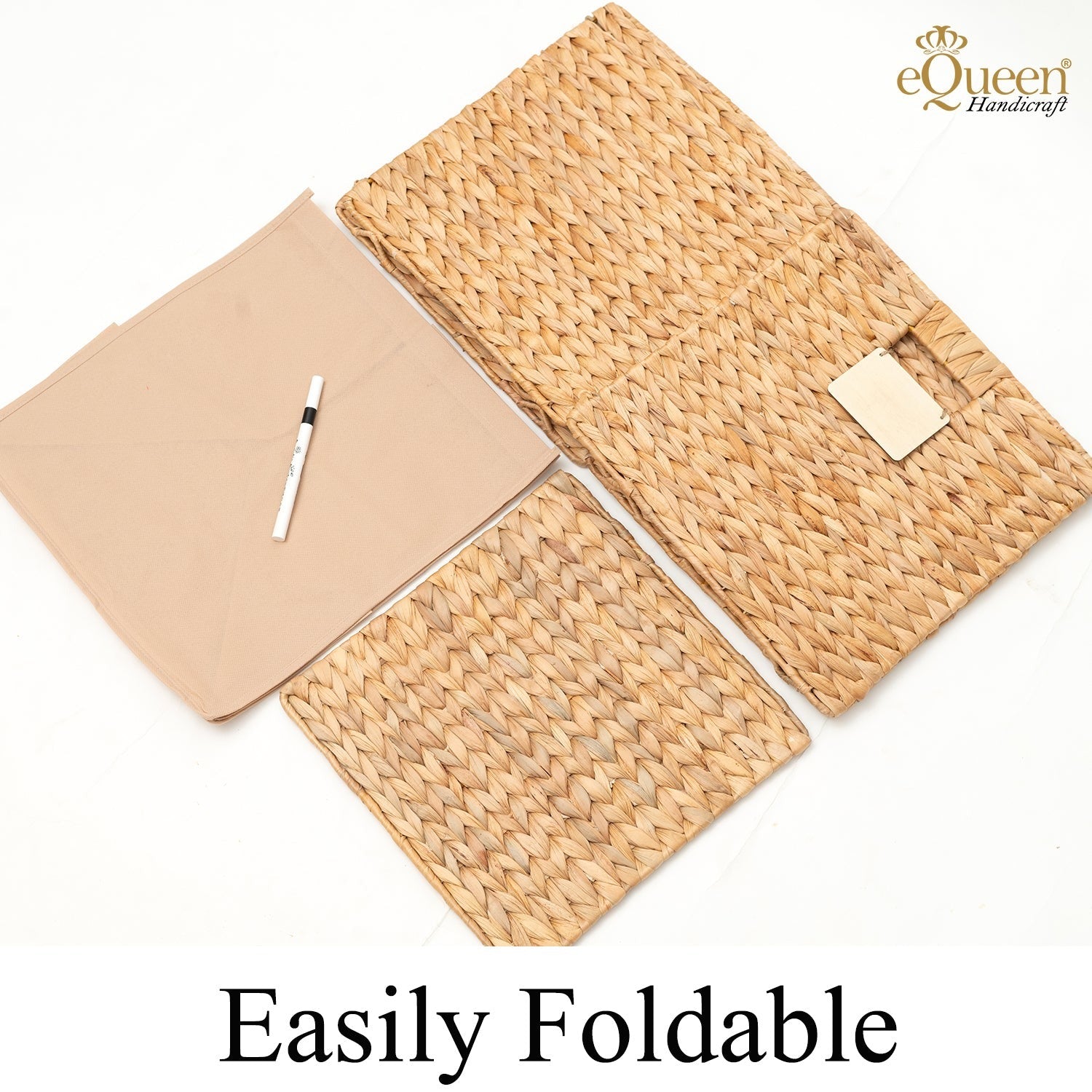Handwoven water hyacinth pantry organiser basket – eQueen Handicraft