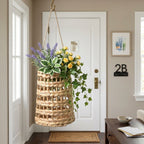 Water Hyacinth Hanging Basket – Handwoven Rustic Wall Decor