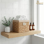 Set of 2 Foldable Water Hyacinth Storage Baskets (11.8 x 11.8 x 11.8 inch) – Handwoven Natural Cube Organizers